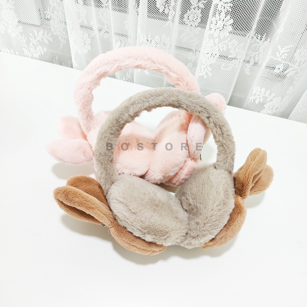 Bịt tai giữ ấm mùa đông hình thỏ đáng yêu , bịt tai mùa đông phong cách Hàn Quốc