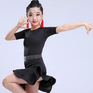 Đầm khiêu vũ dance tay lỡ bé gái