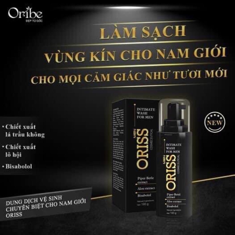 Dung Dịch Vệ Sinh Nam Oriss-Giảm mùi, nhờn, ngứa(Chai 100g)