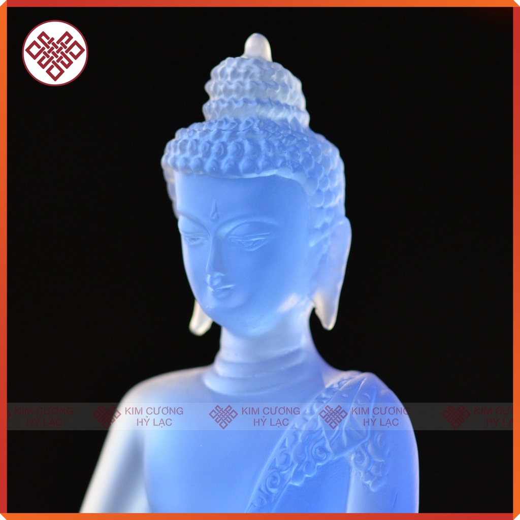 Tượng Phật Dược Sư, Tượng Phật Mật Tông [Kim Cương Hỷ Lạc] Màu Xanh Dương 13Cm, 19Cm, 30Cm