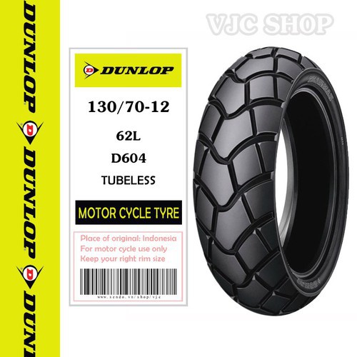 Vỏ Dunlop 130-70-12 MC 61L D604 TL kiểu dáng Cruiser - D6041307012