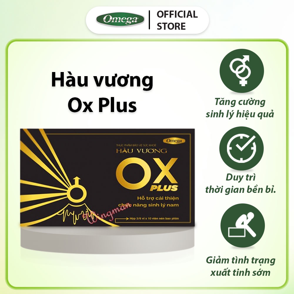 Hàu Vương Ox Plus Hộp 30 Viên Giúp Cải Thiện Sinh Lý Nam Giới Bổ Thận Tráng Dương, Che Tên Sản Phẩm