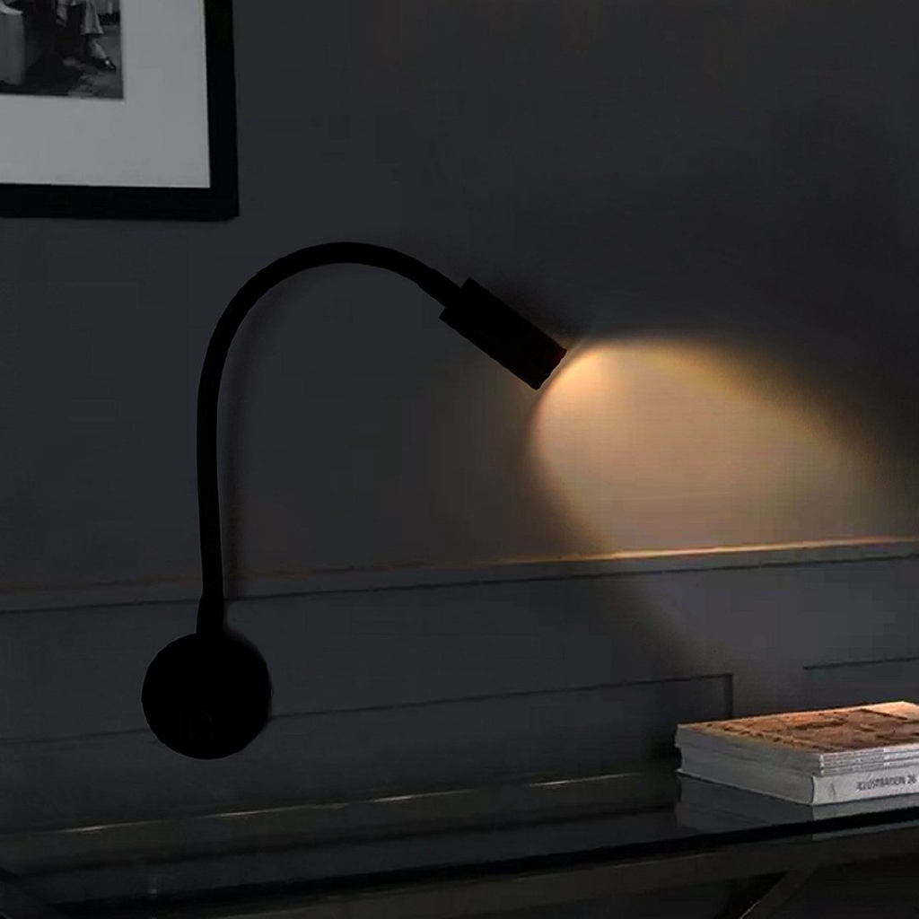Đèn LED 3W mềm dẻo gắn tường dùng làm đèn ngủ/đèn đọc sách trong phòng ngủ