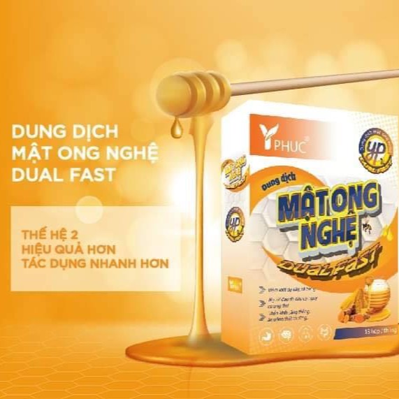 Dung dịch mật ong nghệ Dual fast – Hỗ trợ giảm đau dạ dày, vi êm loét dạ dày (15 gói)