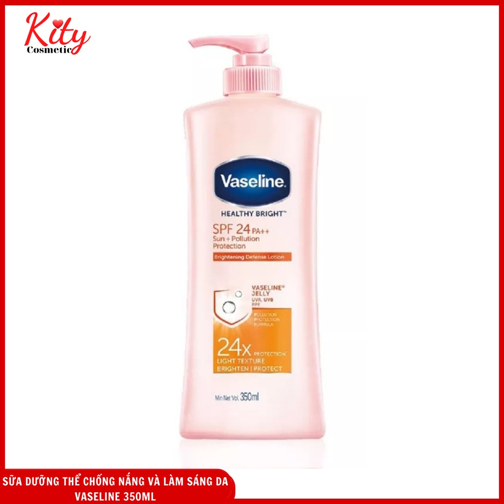 Sữa Dưỡng Thể Vaseline Sun+ Pollution Protection SPF24 PA++ Chống Nắng và Dưỡng Sáng Da 350ml