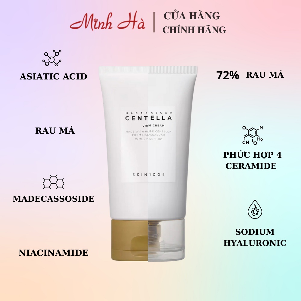 Kem dưỡng Skin1004 Madagascar Centella Cream 75ml dưỡng sáng, chống lão hóa