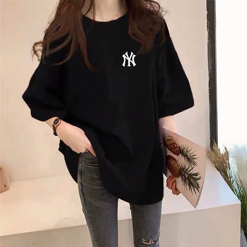 Áo thun Cotton phiên bản Premium N.Y, Áo thun tay lỡ form rộng Unisex cao cấp