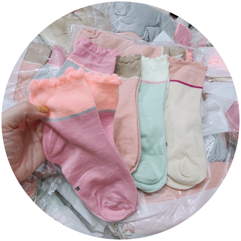 BÁN SỈ COMBO 10 ĐÔI TẤT CAO CỔ VIỀN BÈO BÉ GÁI