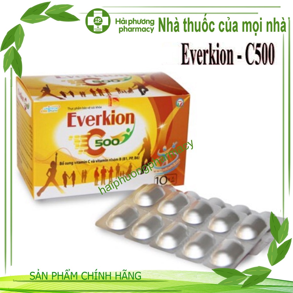 [100 viên ] EVERKION C500 Viên uống bổ sung vitamin C và vitamin nhóm B