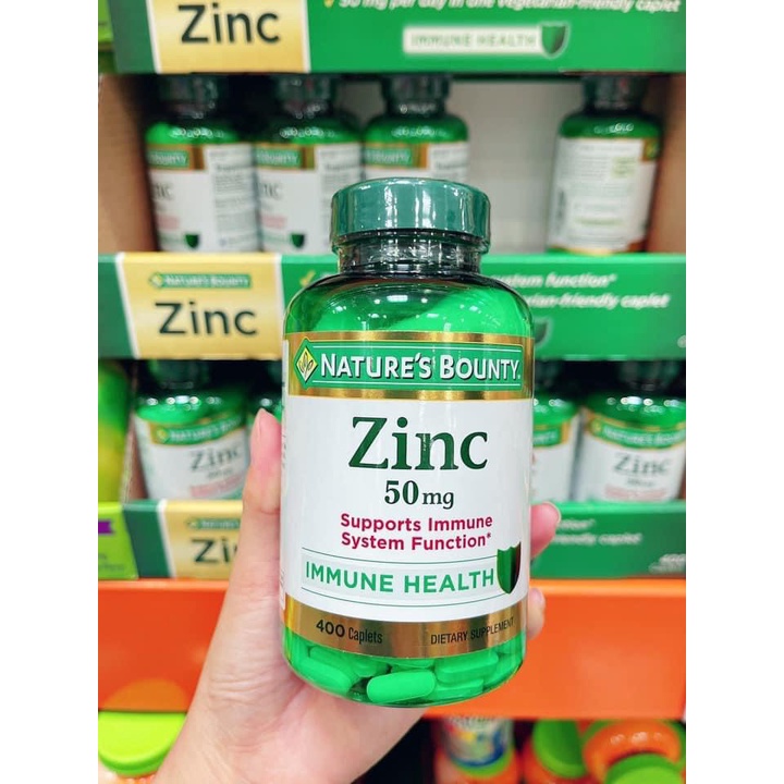 Viên uống bổ sung kẽm date 2026 Nature’s Bounty Zinc 50mg 400 viên - EDS Hàng Mỹ