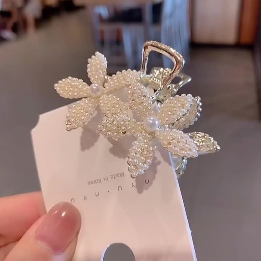 Kẹp Tóc Đính Đá Và Ngọc Trai Thời Trang Mới Cho Nữ