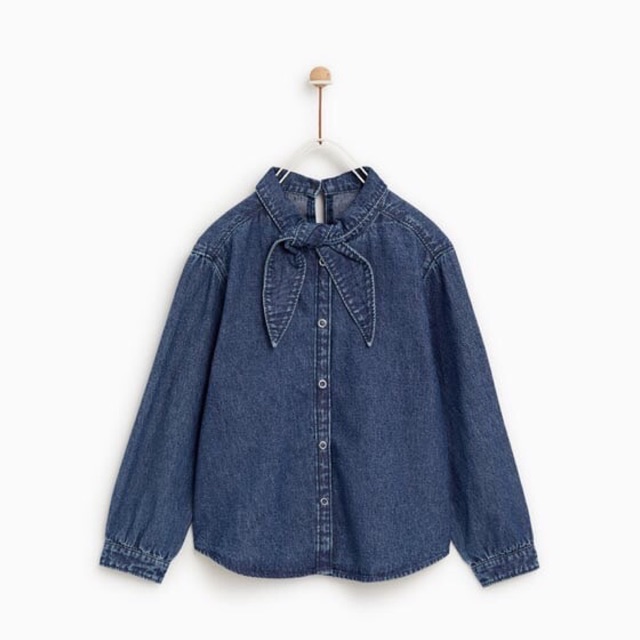 Áo Jean denim Zara bé gái Cambo xuất xịn 6-10t