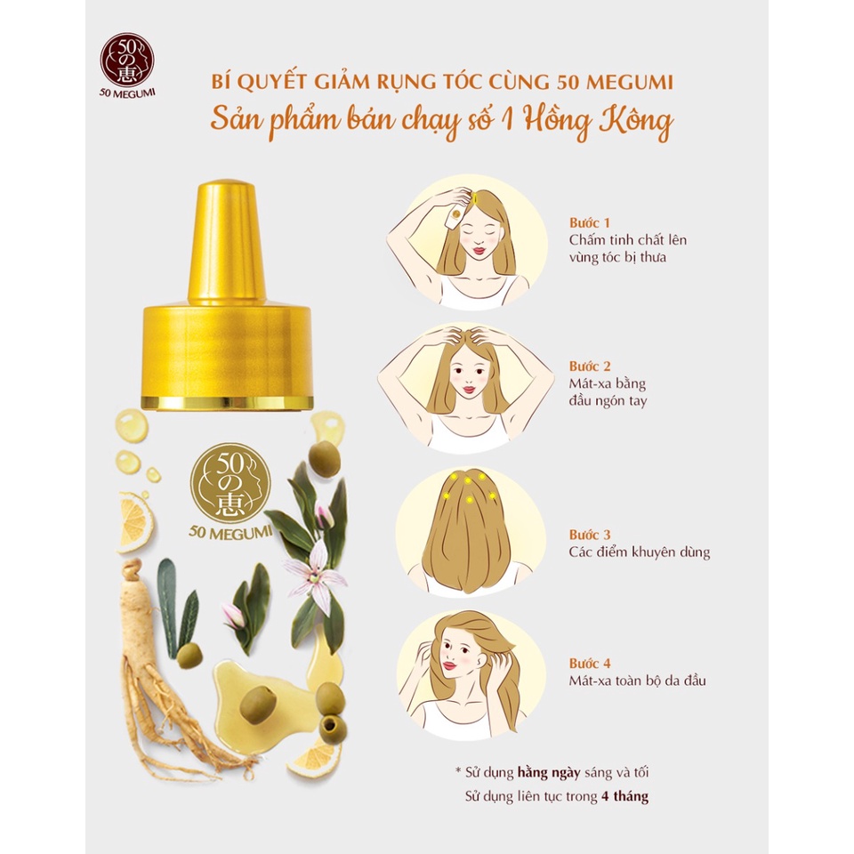 Tinh Chất 50 Megumi Dưỡng Và Ngăn Rụng Tóc 120ml Hasaki Sản Phẩm Chính Hãng