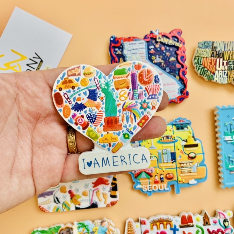 Nam châm lưu niệm hình ảnh các nước trên thế giới