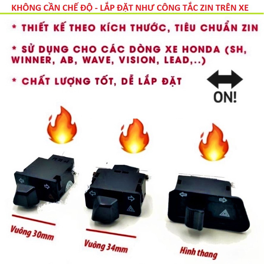 CÔNG TẮC XI NHAN + HAZA ƯU TIÊN 2IN1 CHO CÁC LOẠI XE