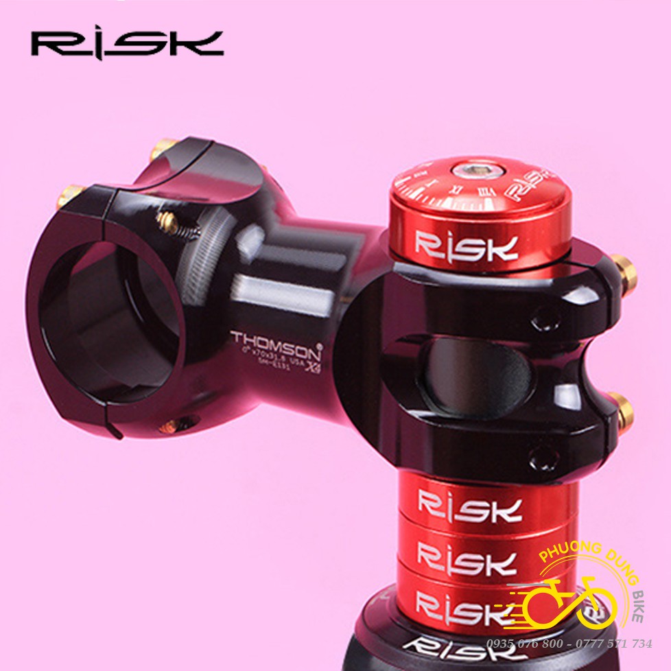 Bộ 4 Vòng chêm cổ nhôm xe đạp RISK 10mm