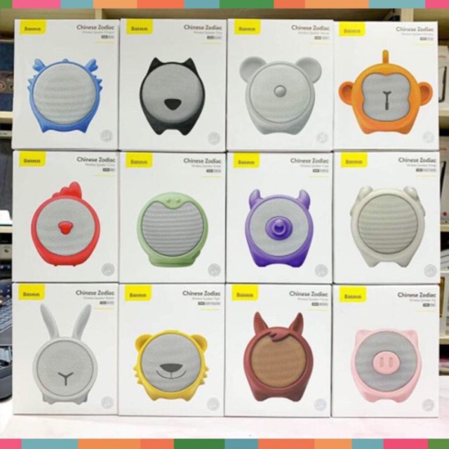 Loa Bluetooth Mini hình 12 Con Giáp siêu dễ thương Baseus Q - Chống nước - Bluetooth 5.0