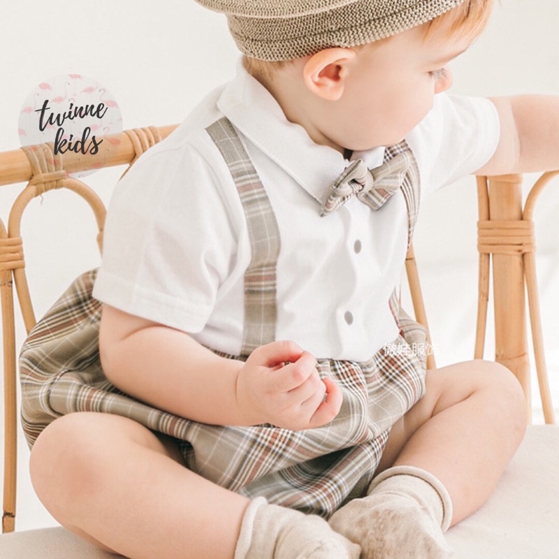 Bộ đồ bé trai cộc tay Twinne kid, đồ công tử mặc đầy tháng, dự tiệc, thôi nôi chất liệu cotton thoáng mát