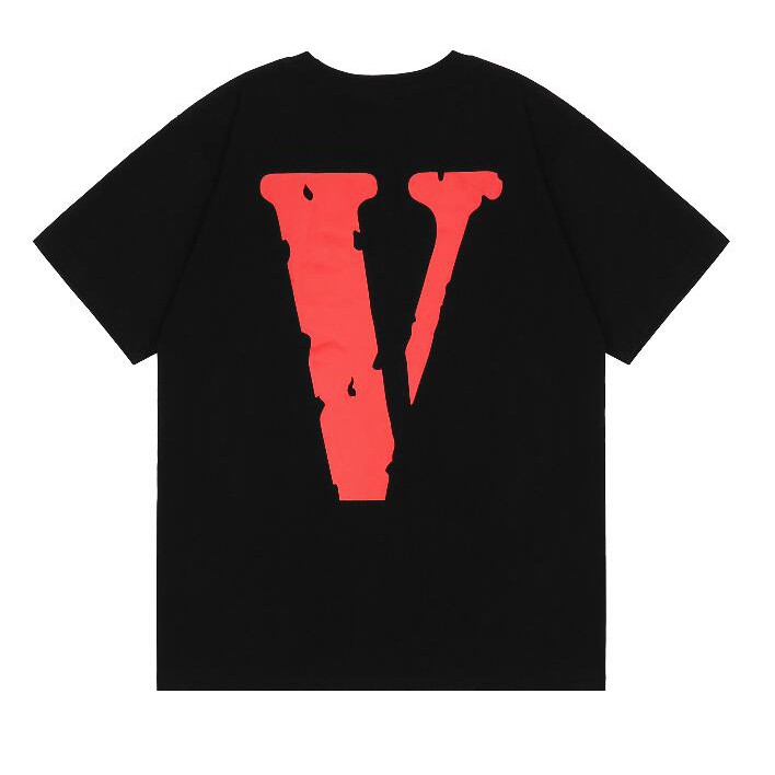 Áo thun cotton ngắn tay in hình Vlone thời trang cho nam nữ