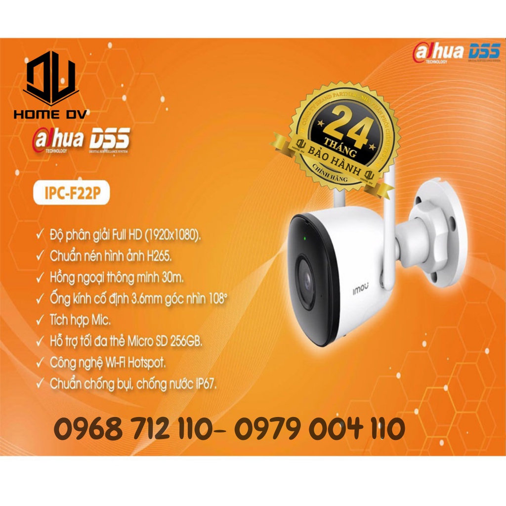 Camera Ip wifi ngoài trời Imou  F22P, F22FP, F22EP  -Angten đôi và MIMO - Chống nước IP67