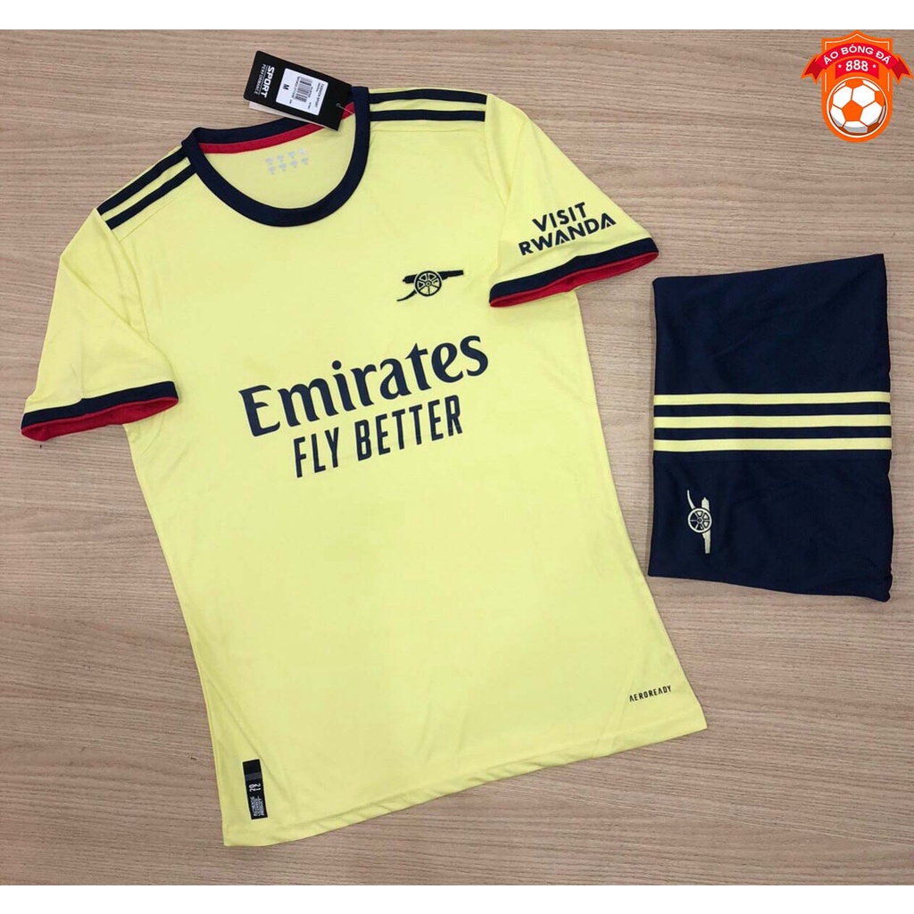 Áo Bóng Đá CLB Arsenal Mùa 2022/2023 - Chuẩn Mẫu Thi Đấu - Vải Polyester Gai Thái