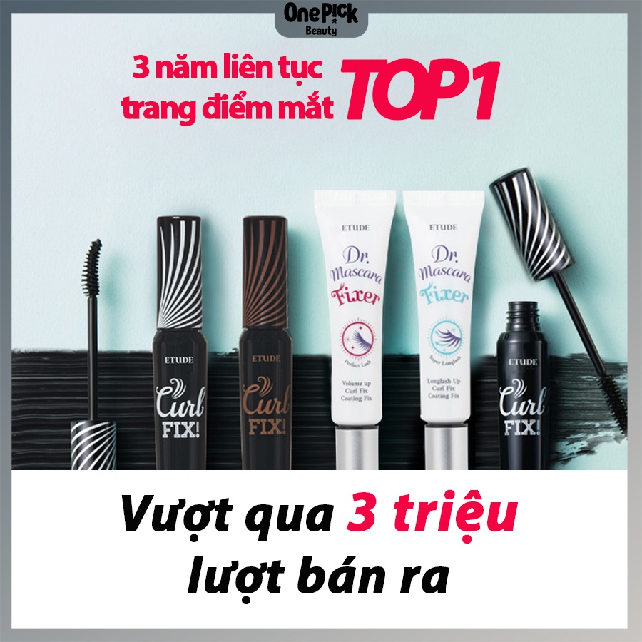 Mascara chải chuốt mi Dr. Mascara ETUDE HOUSE giữ nếp không lem không trôi cả ngày dài 6g