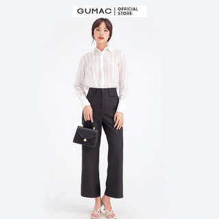 Quần ống suông xẻ lai GUMAC QB617