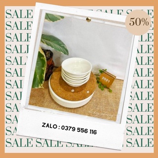 [ Ở Đây Giá Rẻ ] Combo 10 Chén Chấm Kiểu Loe -  Hàng Sứ Nhập Khẩu Indo