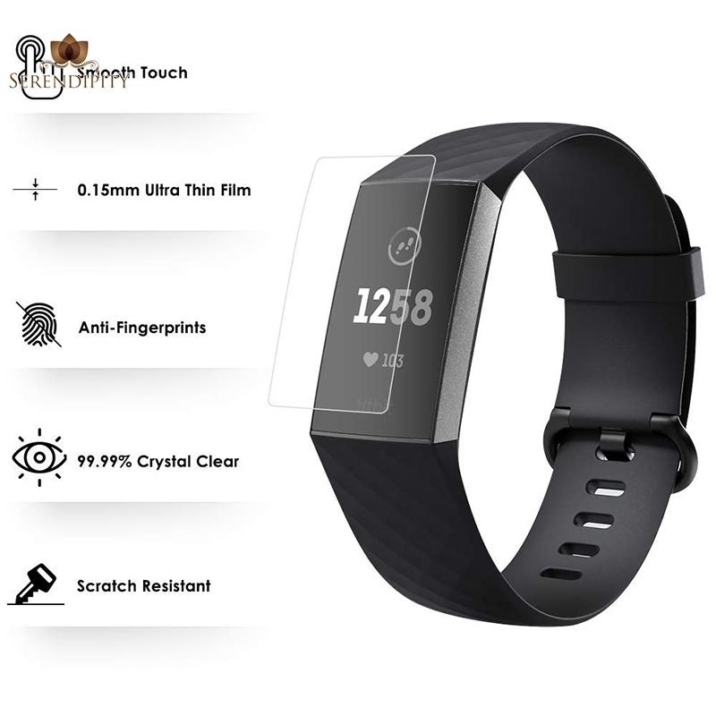 Set 2 Miếng Dán Màn Hình Chống Trầy Kèm Phụ Kiện Cho Fitbit Charge 2 3