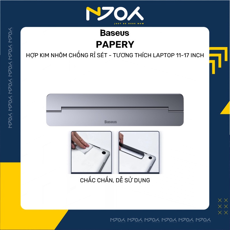 Đế Nâng Tản Nhiệt Laptop Siêu Mỏng Chính Hãng Baseus Papery Notebook Holder Cho  Ultra Book Asus Dell Sony