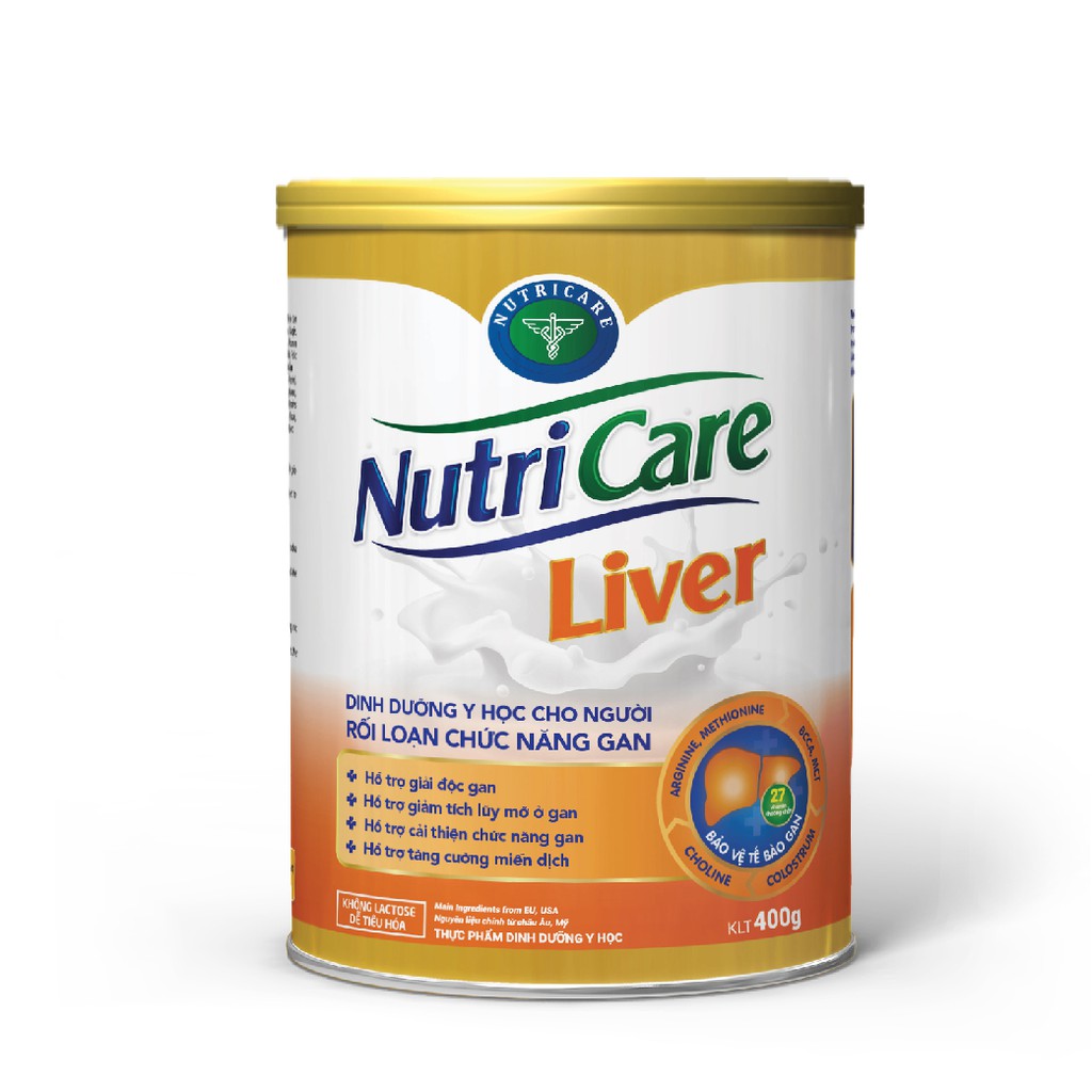 Sữa bột Nutricare Liver dinh dưỡng y học chuyên biệt cải thiện chức năng gan (400g)