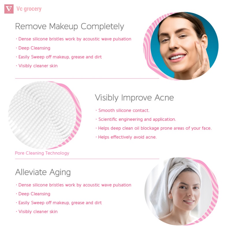 [FREESHIP] Bàn Chải Silicon Mát Xa Làm Sạch Sâu Cho Da Mặt