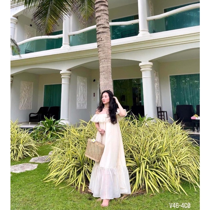 Đầm Maxi Trễ Vai 10 Màu xin