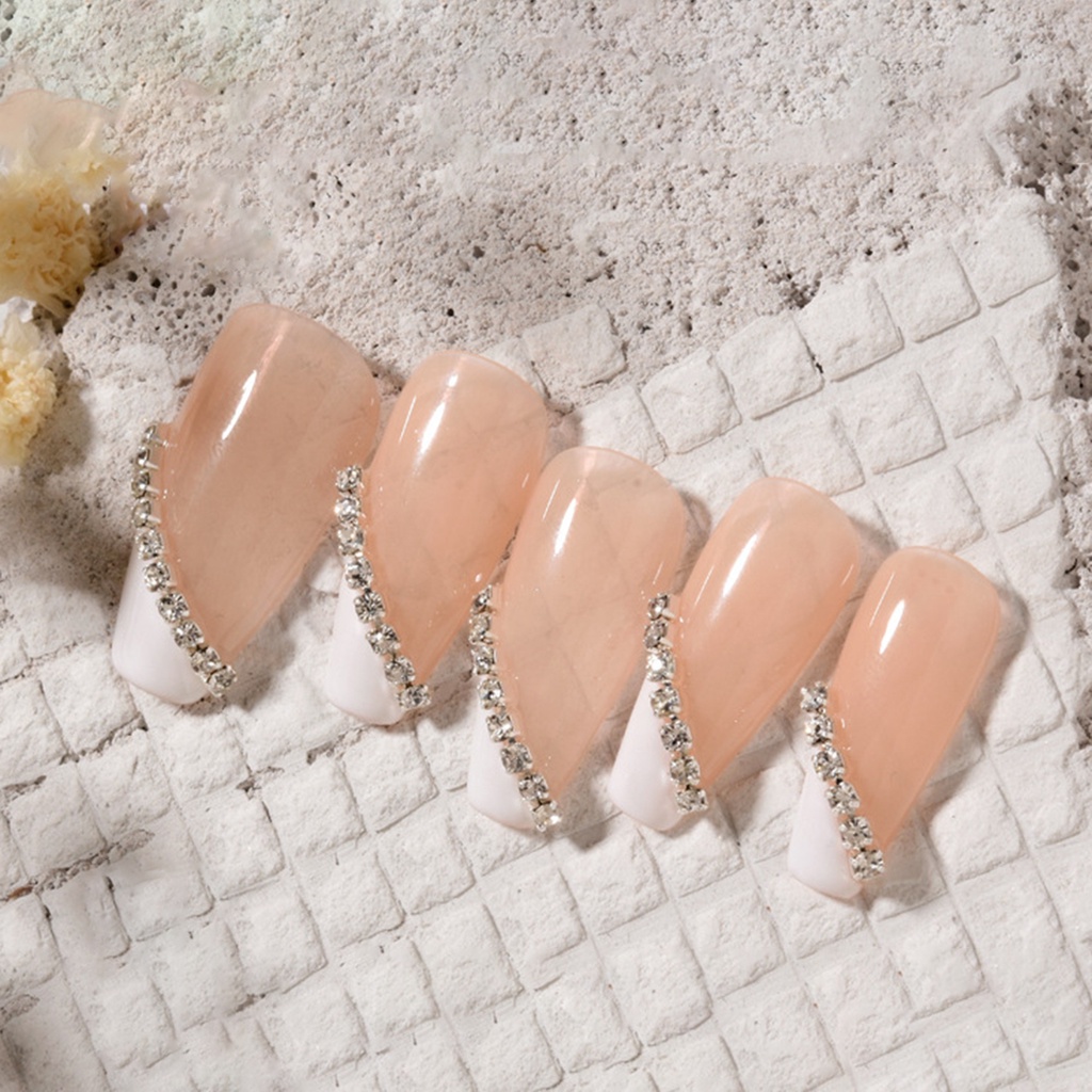 Dây Xích Kim Loại Ba Chiều Đính Đá Trang Trí Móng Tay DIY