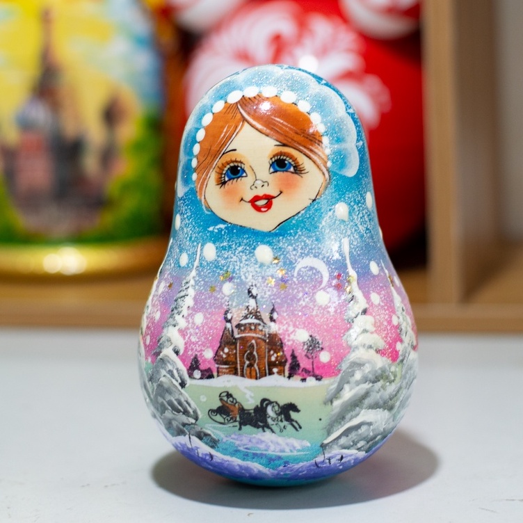 BỘ BÚP BÊ LẬT ĐẬT PHONG CẢNH MÙA ĐÔNG QUÀ LƯU NIỆM NGA CỰC ĐẸP VÀ DỄ THƯƠNG CÓ CHUÔNG KÊU