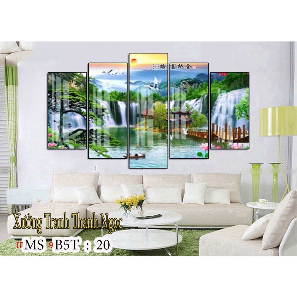 Set 5 tranh treo tường 💥SIÊU ĐẸP💥 bộ tranh treo phòng khách hài hòa, tự nhiên mang lại vẻ sang trọng cho căn phòng | BigBuy360 - bigbuy360.vn