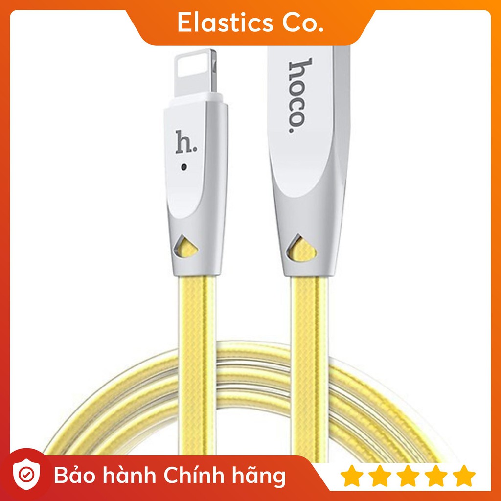 Cáp Sạc Nhanh Hoco U9 Lightning  2M / 1.2M  - đèn Led - Dây chống rối siêu bền -  sạc chính hãng cho iphone ipad