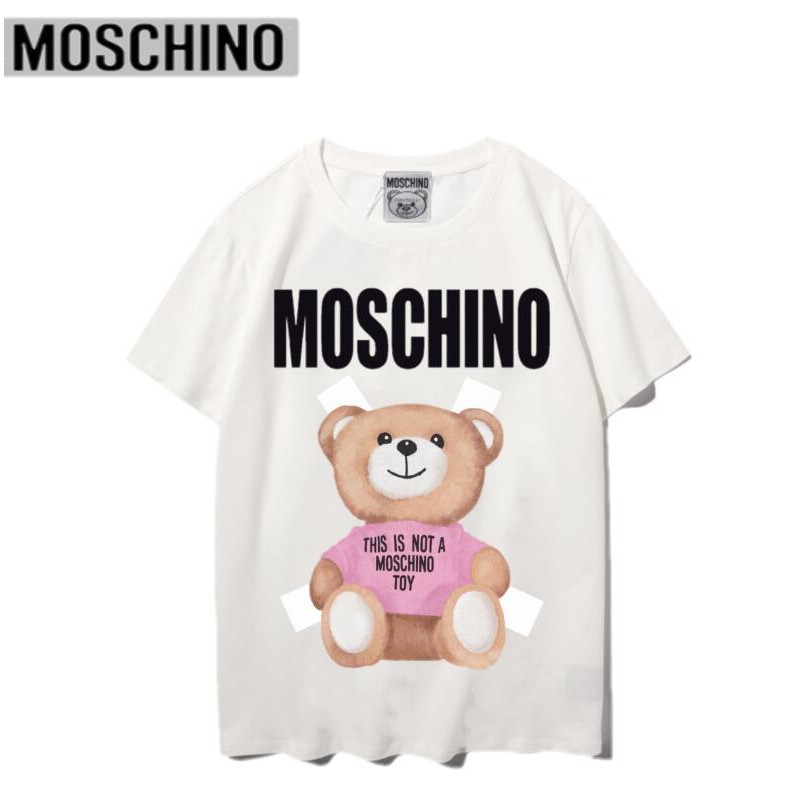 Áo Thun Vải Cotton Tay Ngắn In Hoạ Tiết Moschino Dễ Thương