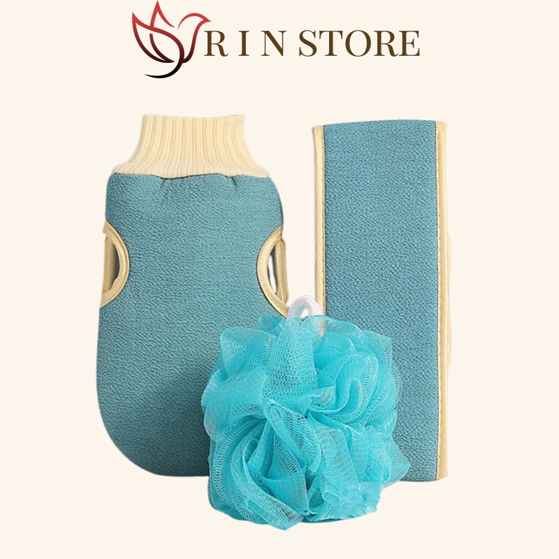 Bông Tắm Tẩy Tế Bào Chết Bông Tắm Kì Ghét Cọ Lụng, 2 Mặt Siêu Mềm Tiền ích RIN