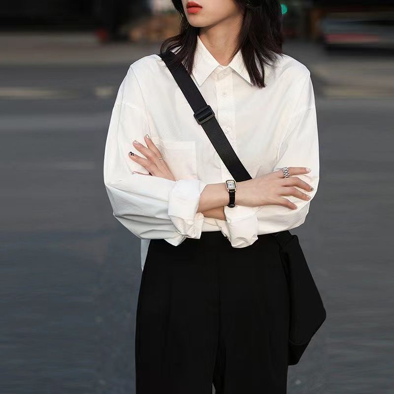 Áo Sơ Mi Nữ Tay Dài Kiểu Dáng Thời Trang Phong Cách Hàn Quốc