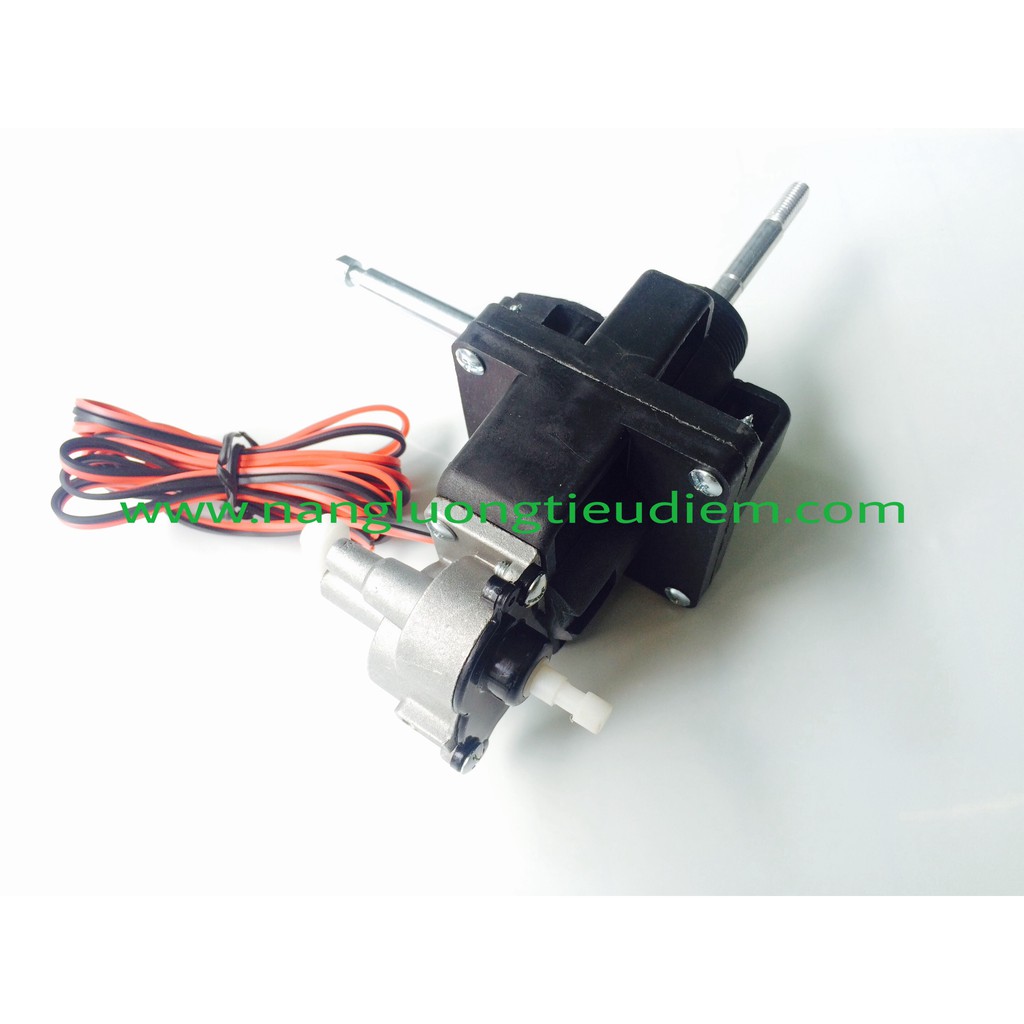 Motor quạt 12V DC có chụp và nhông chuyển hướng (có cốt, trục trước, trục sau)