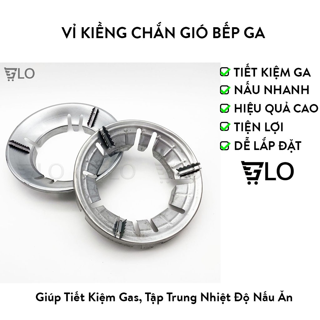 Vỉ Kiềng Chắn Gió Bếp Gas Tròn Giúp Tiết Kiệm Gas, Giúp Tập Trung Nhiệt Độ Nấu Đồ Ăn Nhanh Hơn