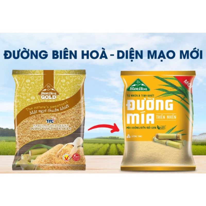 Đường mía vàng thiên nhiên Biên Hoà 1kg