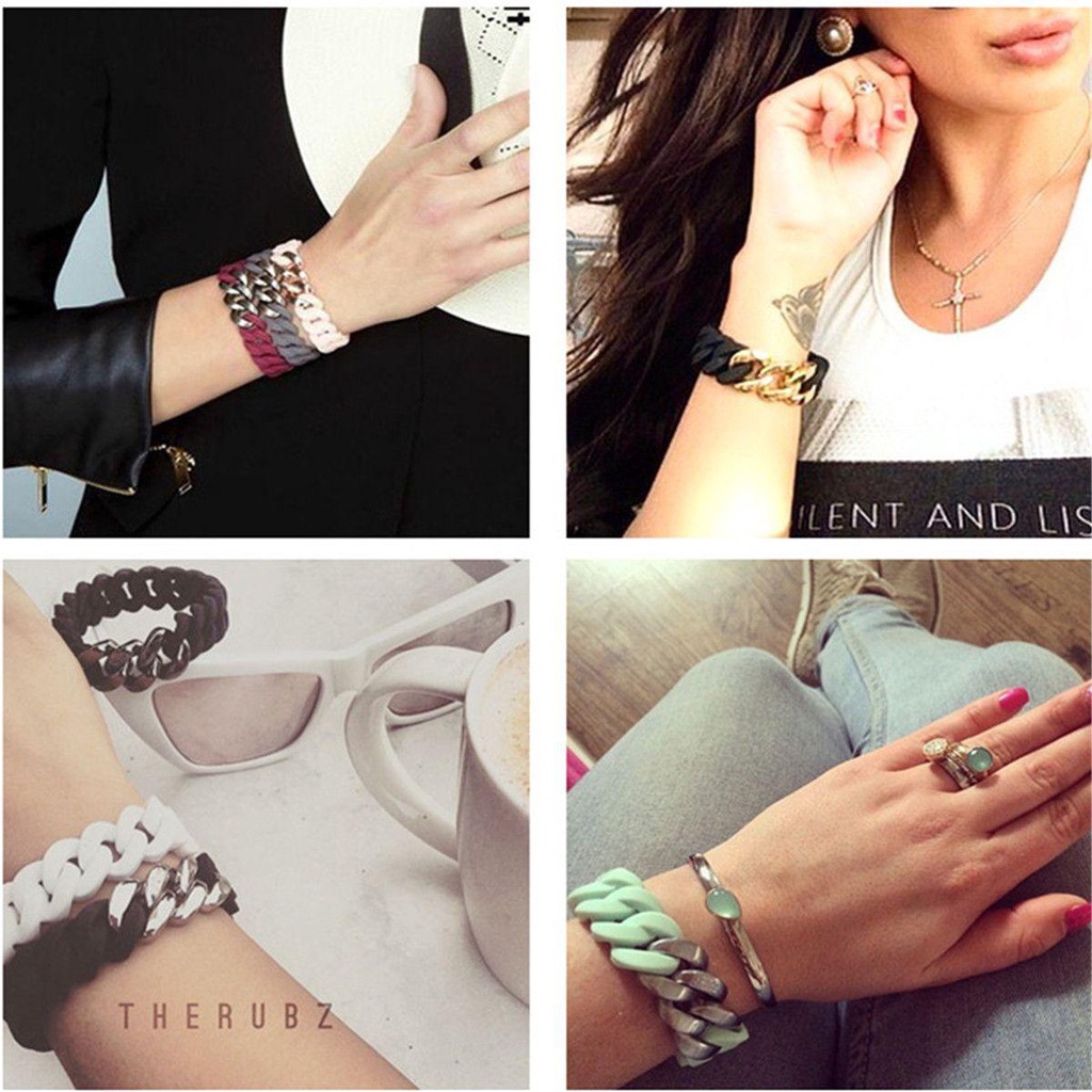 Vòng Đeo Tay Năng Lượng Silicone Màu Kẹo Xoắn Thời Trang