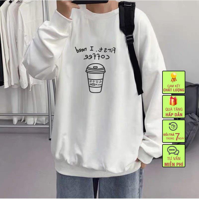 Aó Nỉ Sweater Họa Tiêt Cốc Trà Sữa siêu dày ,siêu ấm. | BigBuy360 - bigbuy360.vn