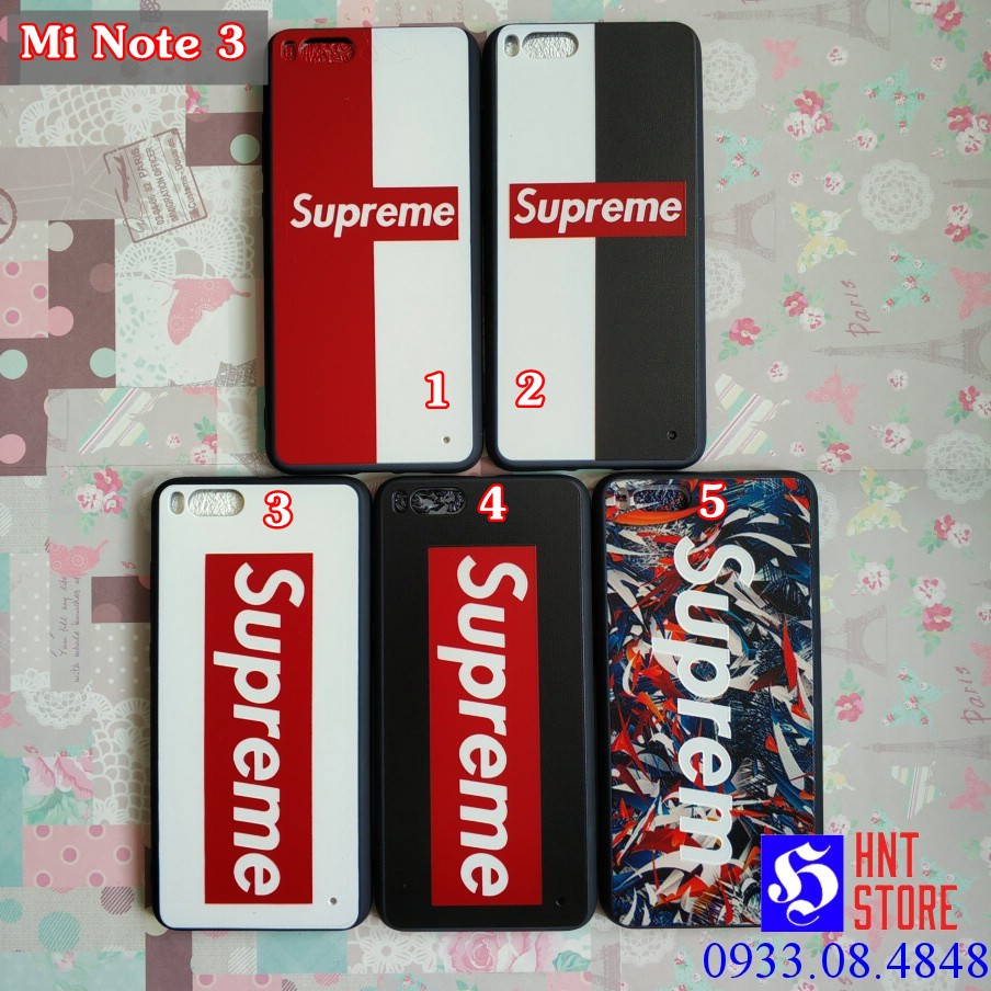 ỐP LƯNG XIAOMI MI NOTE 3 - MẪU HÌNH CHỮ SUPREME