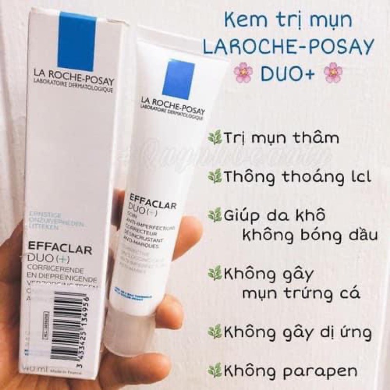 Set chấm mụn Duo(+) kèm srm Effaclar Laroche Posay