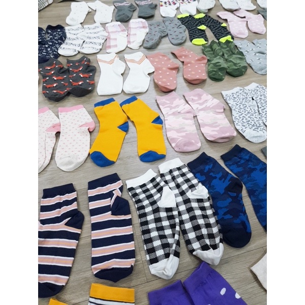 Combo 5 đôi Tất nữ cotton mềm mịn Old*navy cao trung trên mắt cá chân