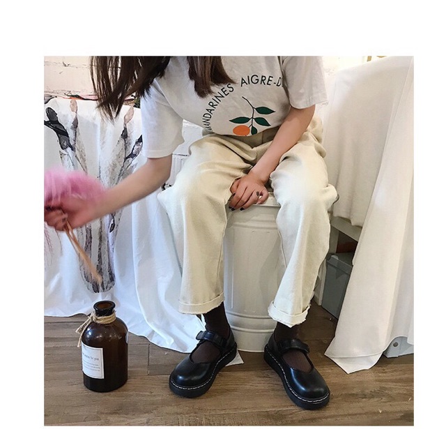 | GIÀY DA QUAI DÁN HÀN QUỐC ULZZANG - FORM TO ĐI LÙI SIZE | BigBuy360 - bigbuy360.vn