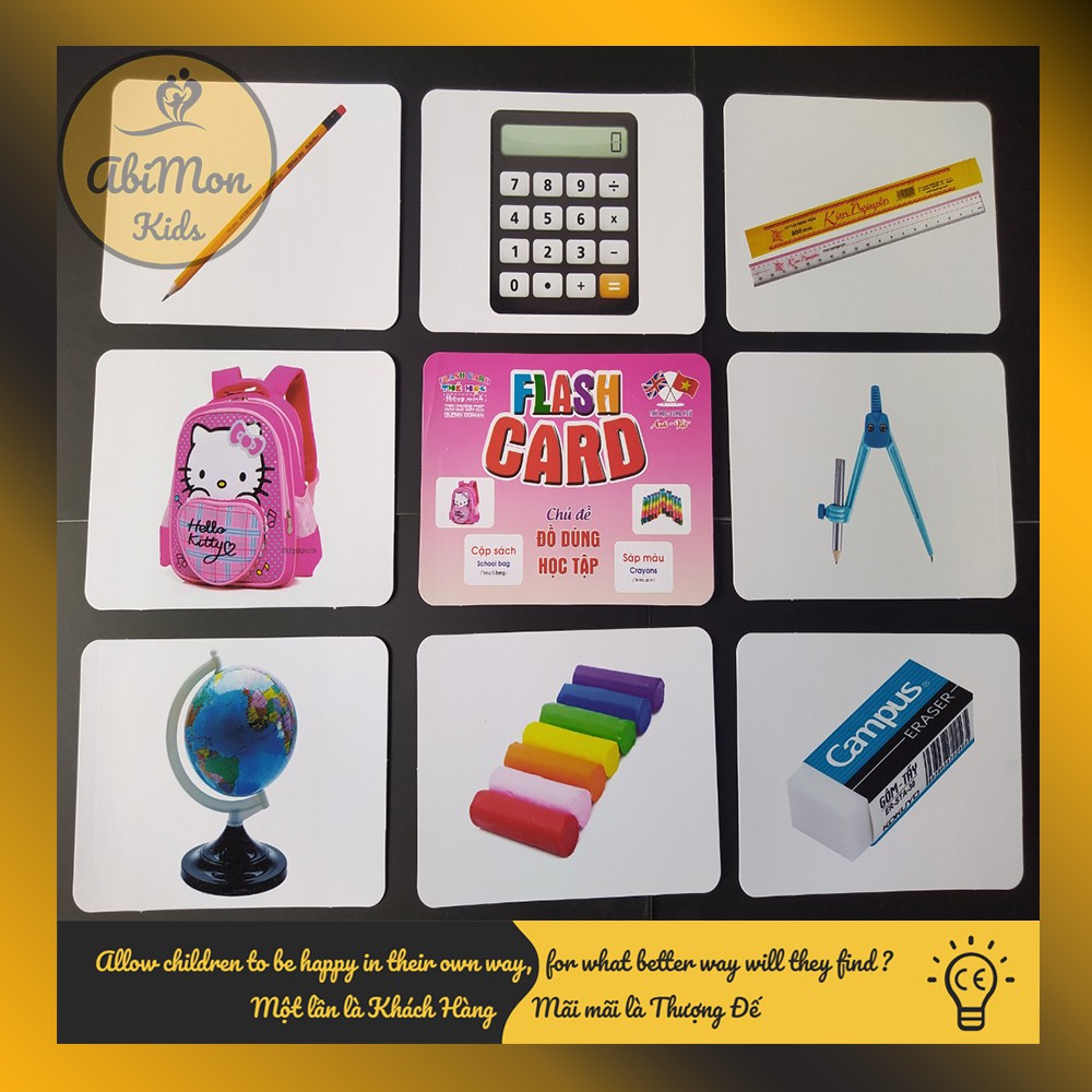 Bộ Thẻ Flashcards 18 Chủ Đề (size to) ☘️ Học Tiếng Anh Cho Bé ✨ (Đồ chơi Gỗ - Đồ chơi Giáo Dục - An toàn - Thông minh)